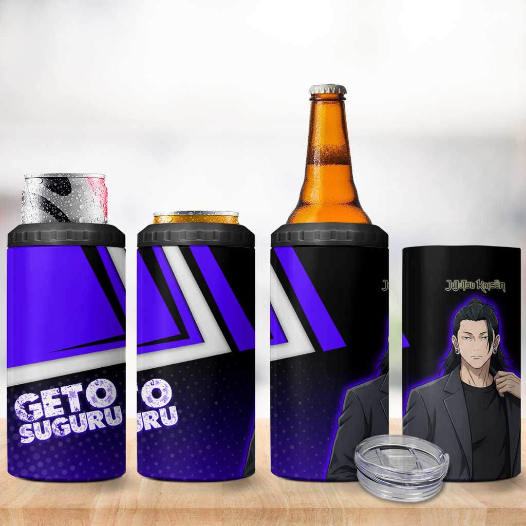 Geto Suguru 4 in 1 Can Cooler Tumbler Jujutsu Kaisen Casual Suit Look