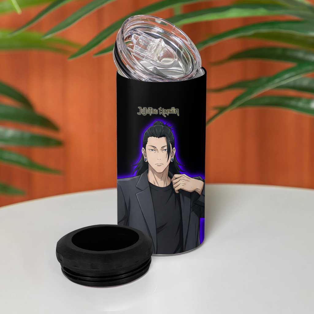 Geto Suguru 4 in 1 Can Cooler Tumbler Jujutsu Kaisen Casual Suit Look