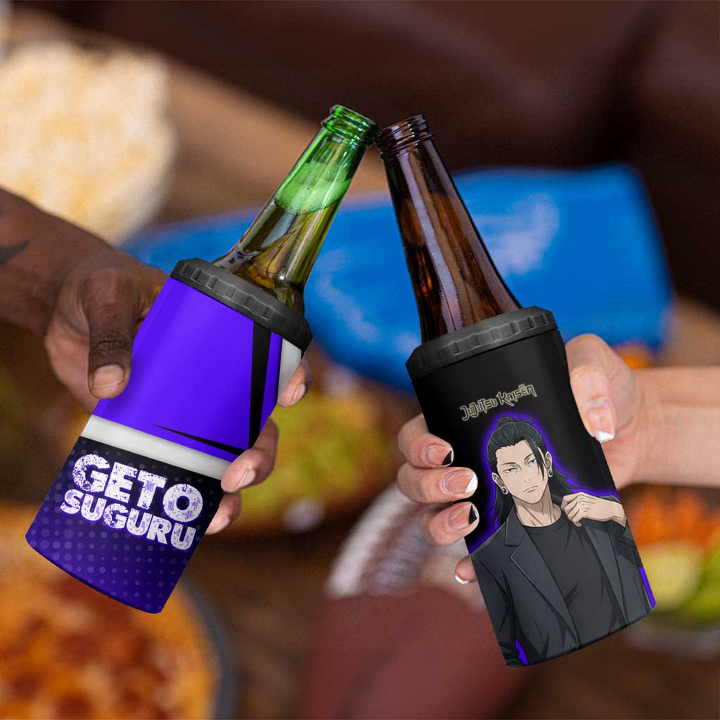 Geto Suguru 4 in 1 Can Cooler Tumbler Jujutsu Kaisen Casual Suit Look