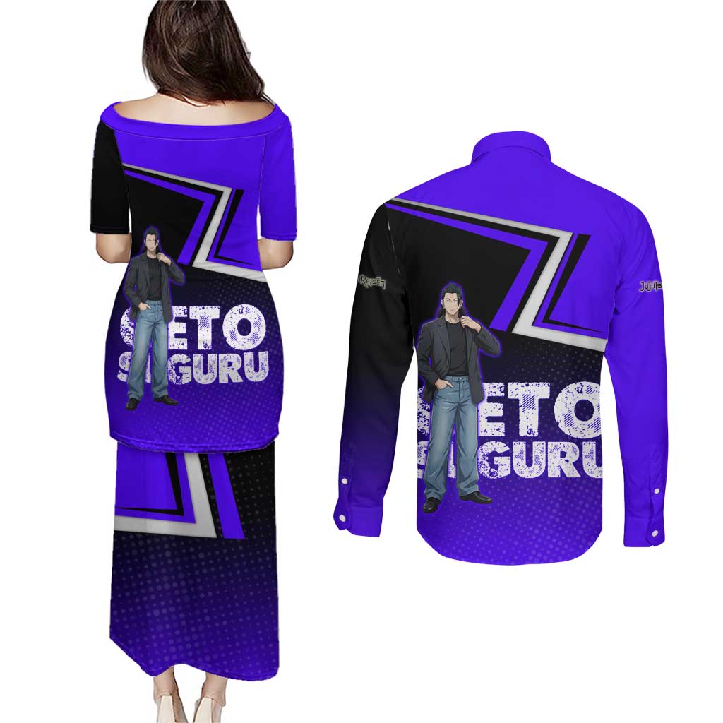 Geto Suguru Couples Matching Puletasi and Long Sleeve Button Shirt Jujutsu Kaisen Casual Suit Look