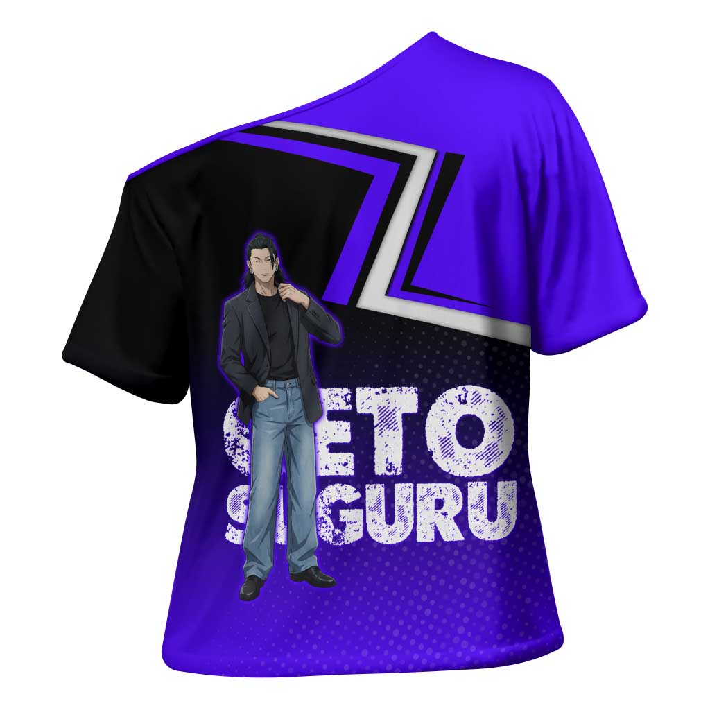 Geto Suguru Cross Shoulder Shirt Jujutsu Kaisen Casual Suit Look