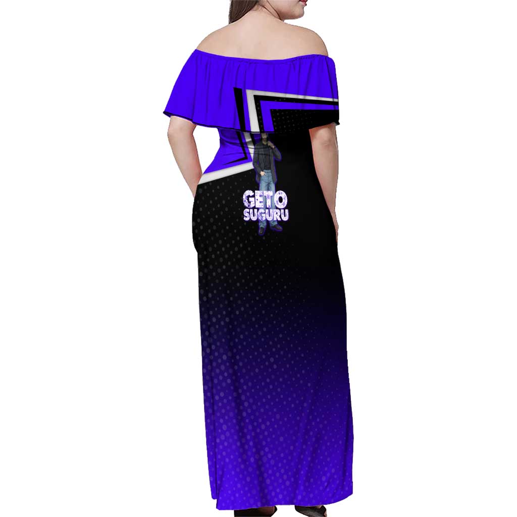 Geto Suguru Family Matching Off Shoulder Maxi Dress and Hawaiian Shirt Jujutsu Kaisen Casual Suit Look