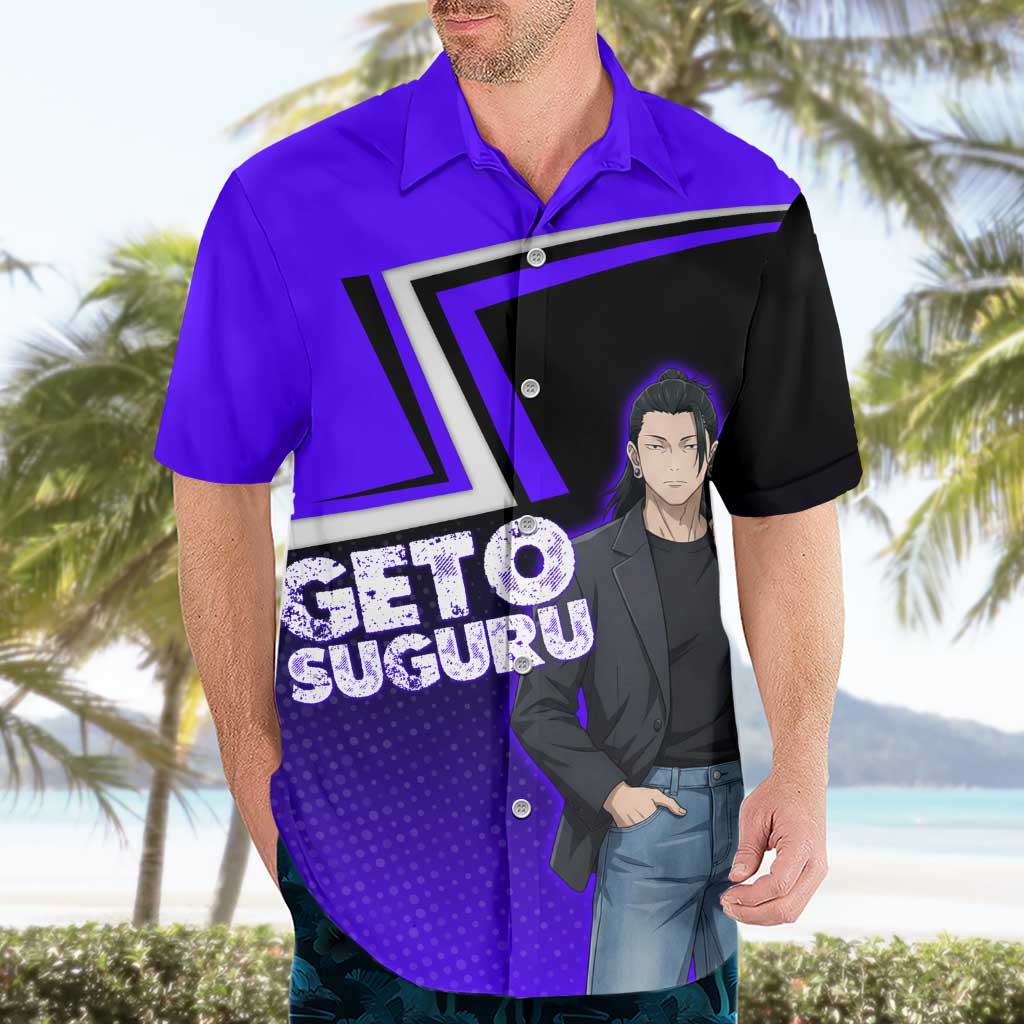 Geto Suguru Hawaiian Shirt Jujutsu Kaisen Casual Suit Look