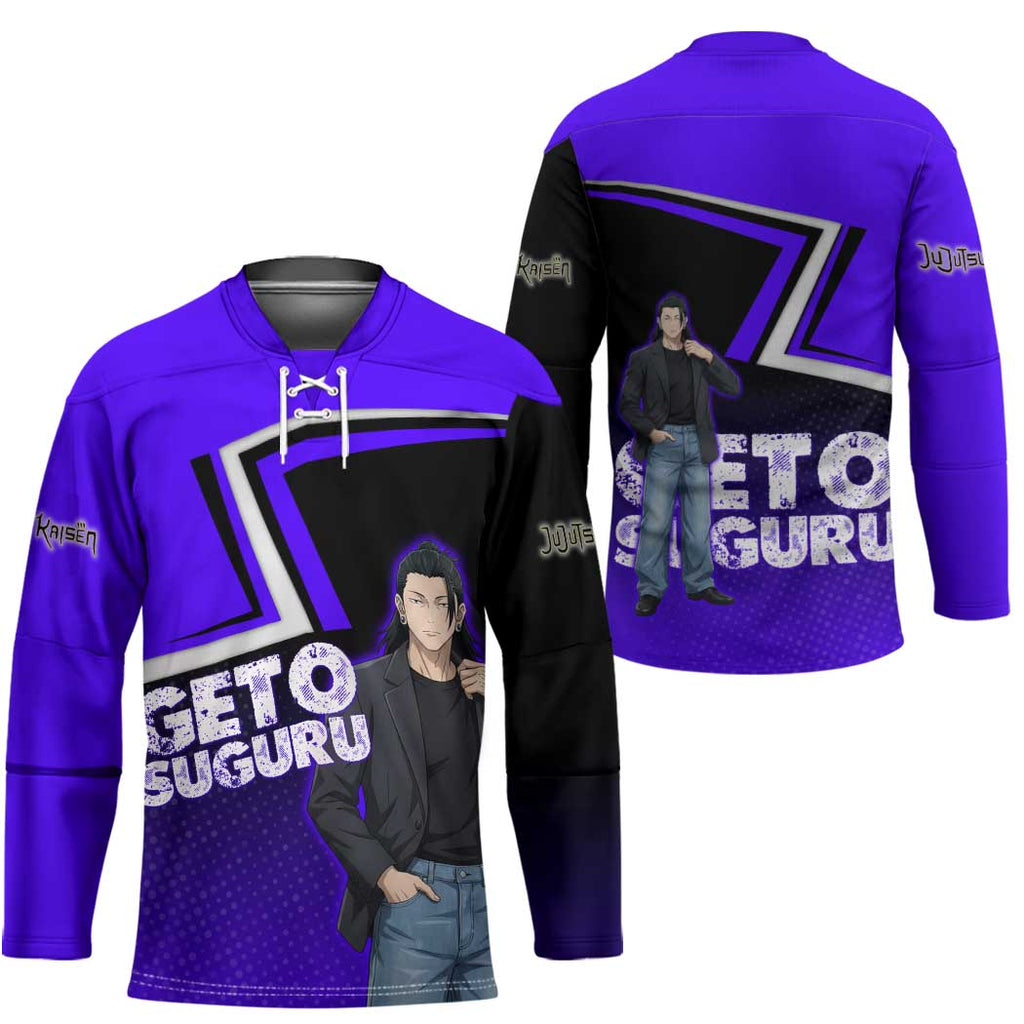 Geto Suguru Hockey Jersey Jujutsu Kaisen Casual Suit Look