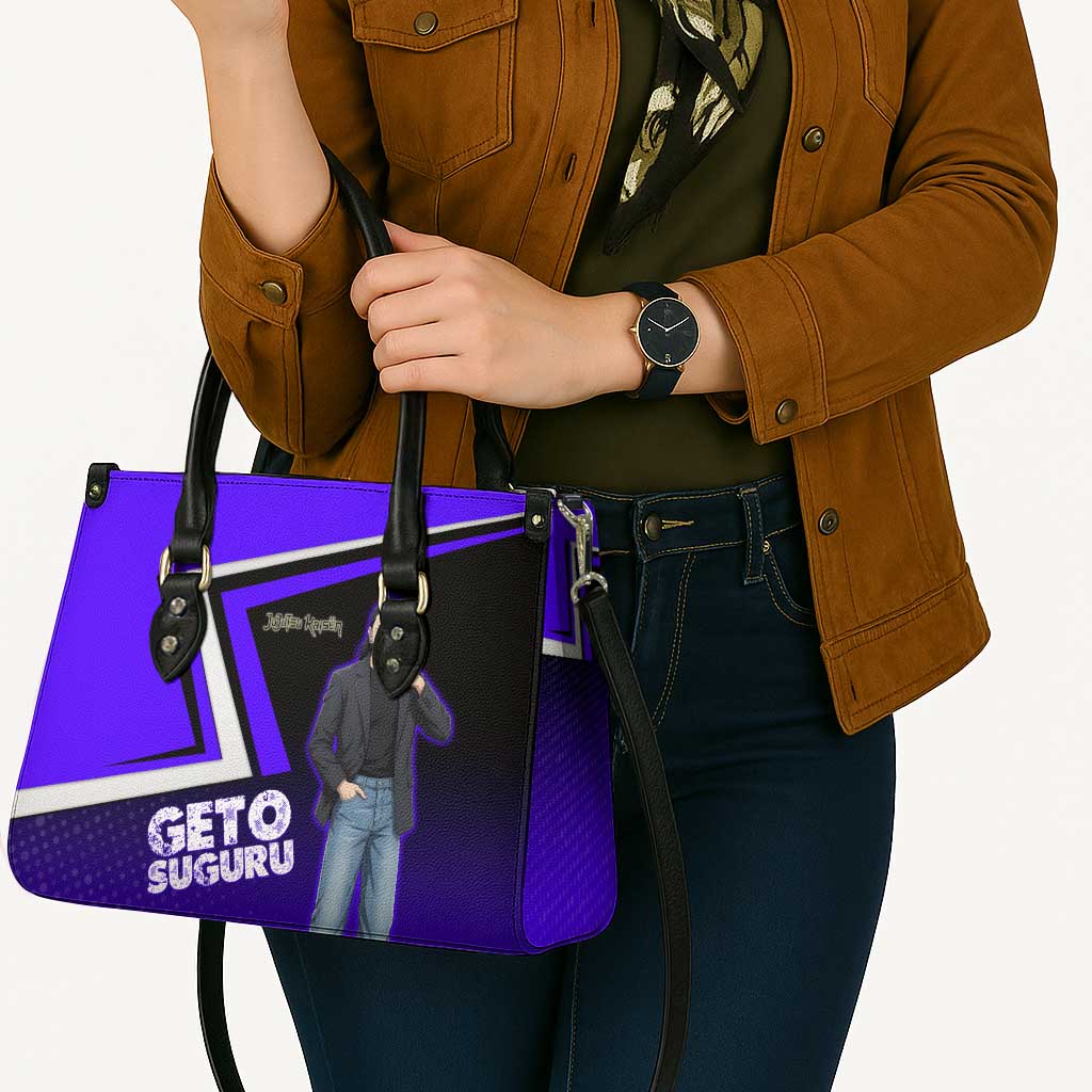 Geto Suguru Leather Bag Jujutsu Kaisen Casual Suit Look
