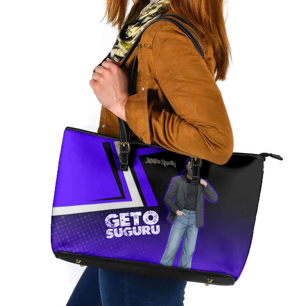 Geto Suguru Leather Tote Bag Jujutsu Kaisen Casual Suit Look