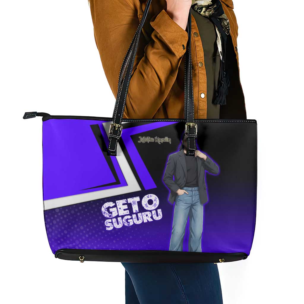 Geto Suguru Leather Tote Bag Jujutsu Kaisen Casual Suit Look