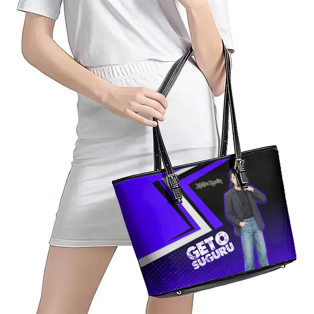 Geto Suguru Leather Tote Bag Jujutsu Kaisen Casual Suit Look