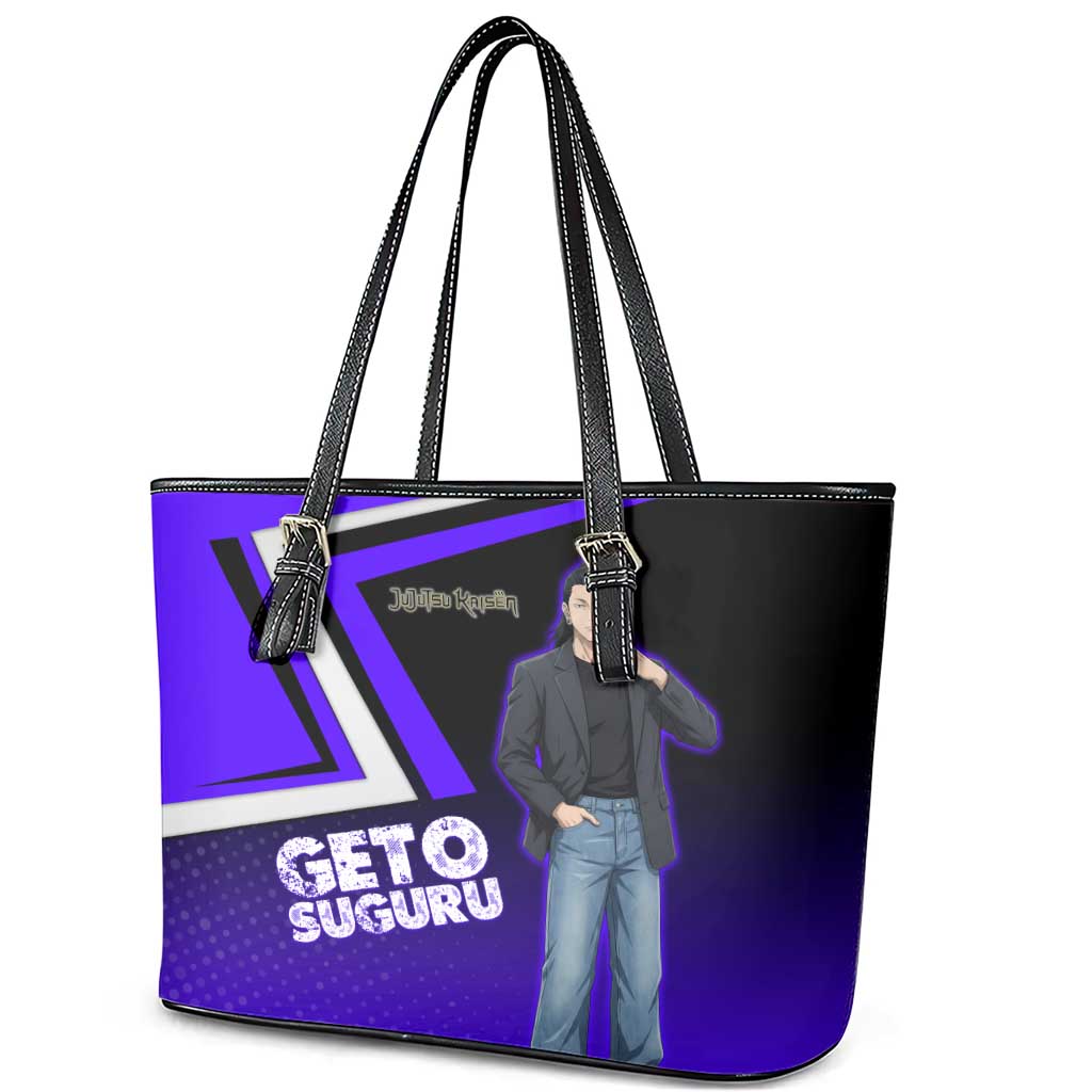 Geto Suguru Leather Tote Bag Jujutsu Kaisen Casual Suit Look