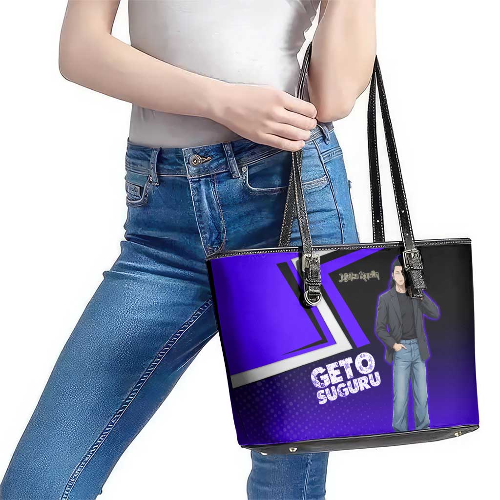 Geto Suguru Leather Tote Bag Jujutsu Kaisen Casual Suit Look