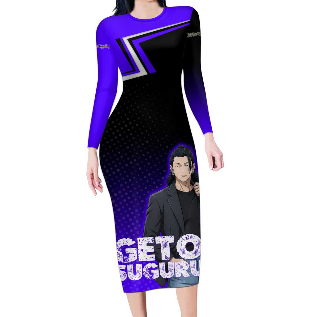 Geto Suguru Long Sleeve Bodycon Dress Jujutsu Kaisen Casual Suit Look