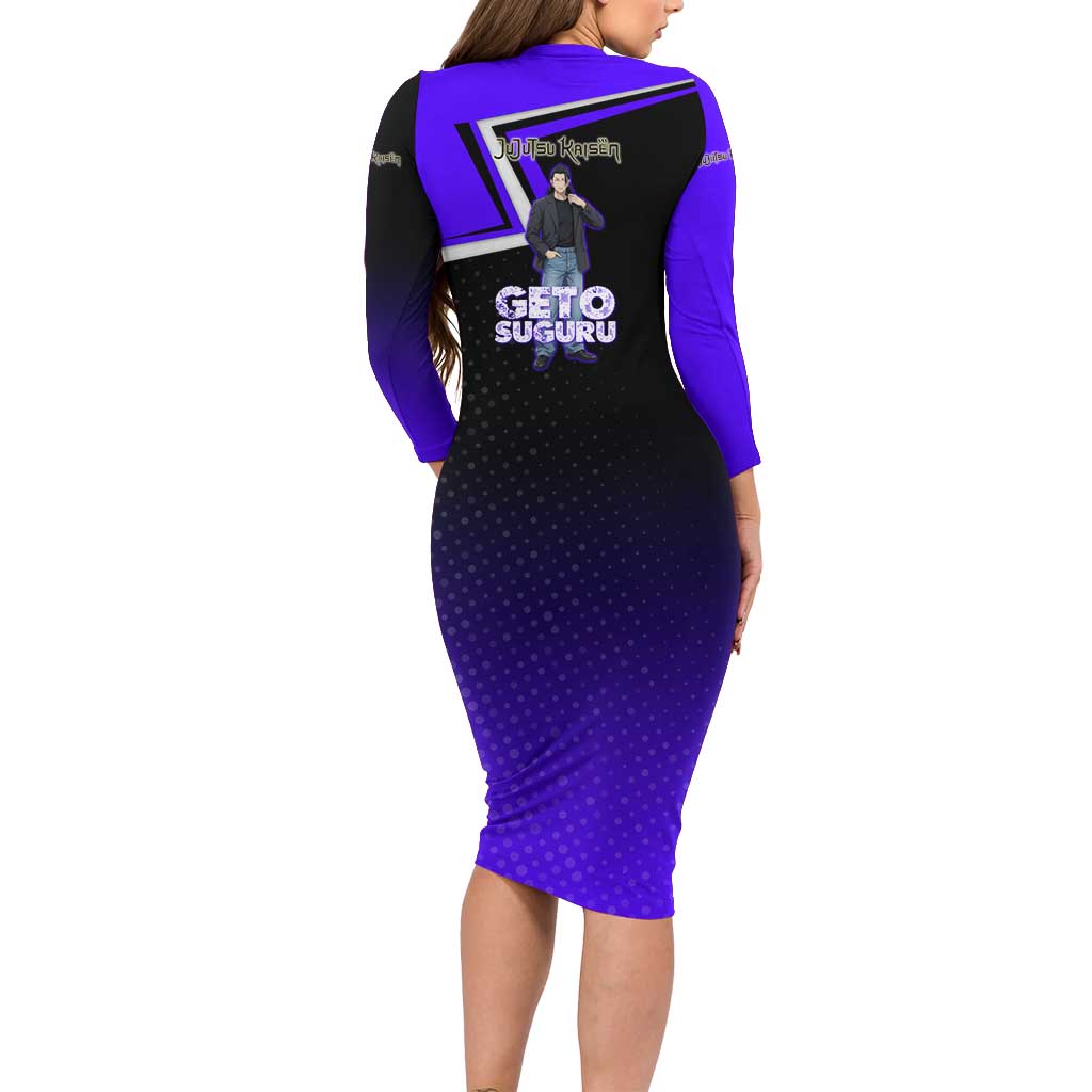 Geto Suguru Long Sleeve Bodycon Dress Jujutsu Kaisen Casual Suit Look