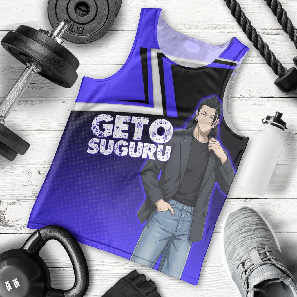 Geto Suguru Men Tank Top Jujutsu Kaisen Casual Suit Look