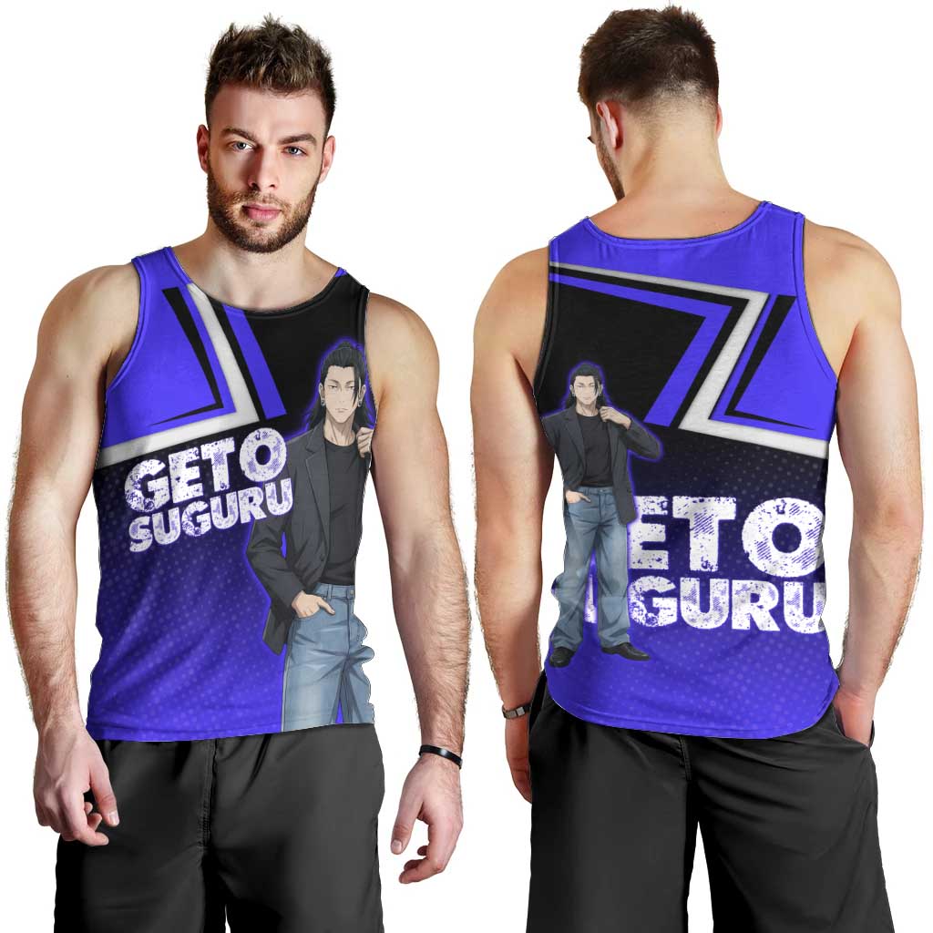 Geto Suguru Men Tank Top Jujutsu Kaisen Casual Suit Look