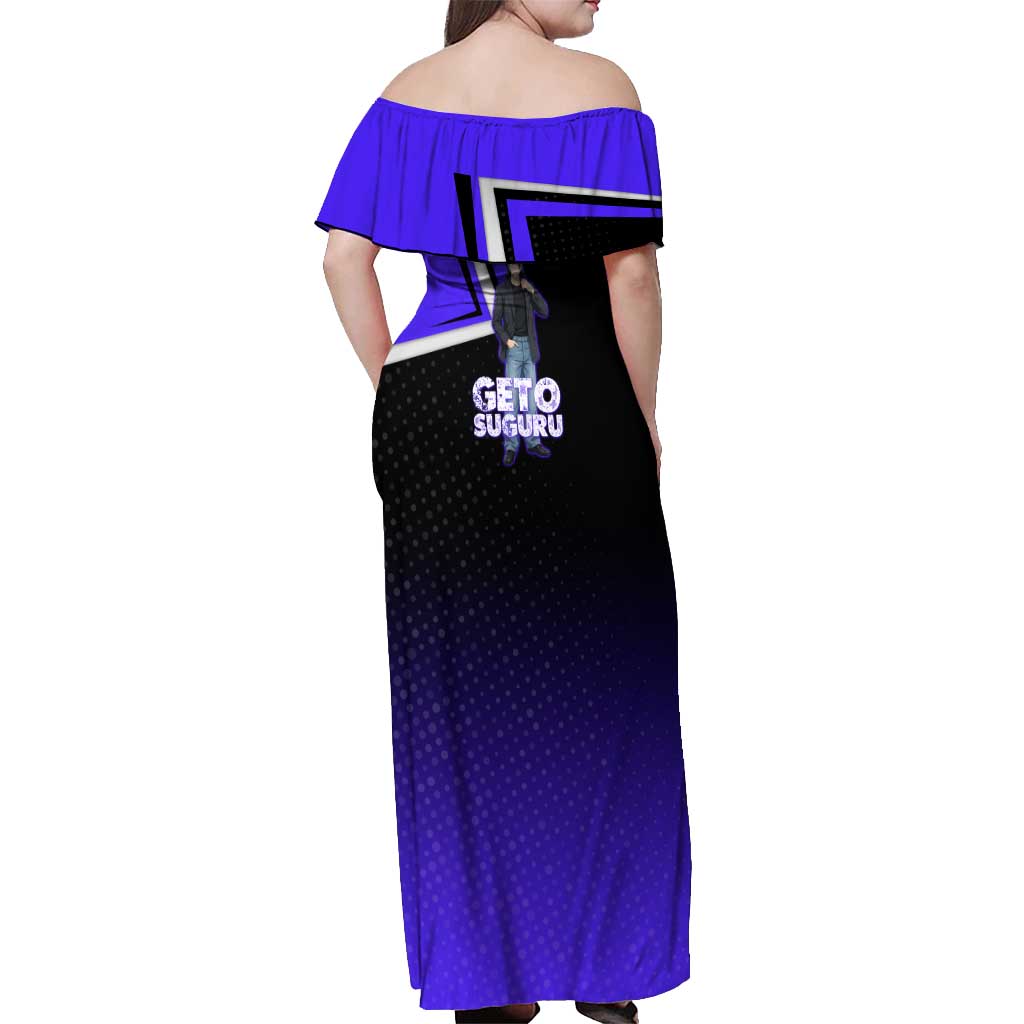 Geto Suguru Off Shoulder Maxi Dress Jujutsu Kaisen Casual Suit Look