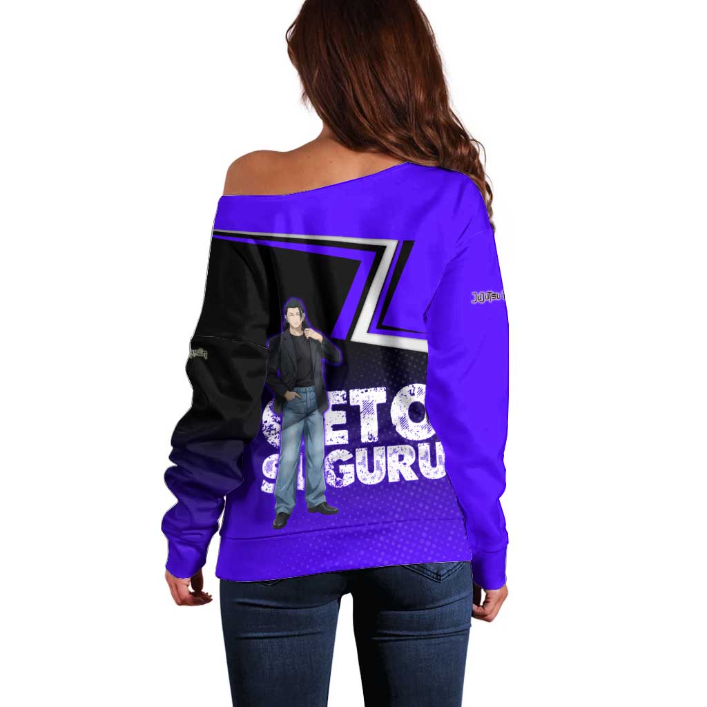 Geto Suguru Off Shoulder Sweater Jujutsu Kaisen Casual Suit Look