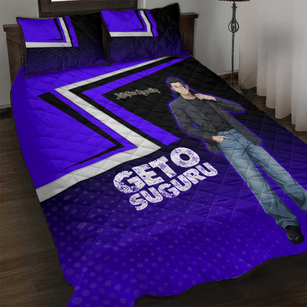 Geto Suguru Quilt Bed Set Jujutsu Kaisen Casual Suit Look