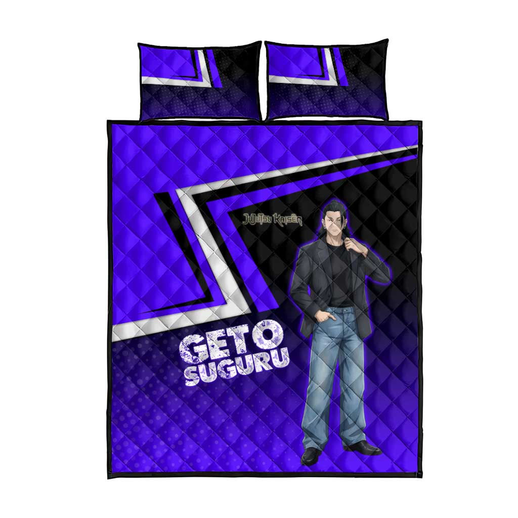 Geto Suguru Quilt Bed Set Jujutsu Kaisen Casual Suit Look