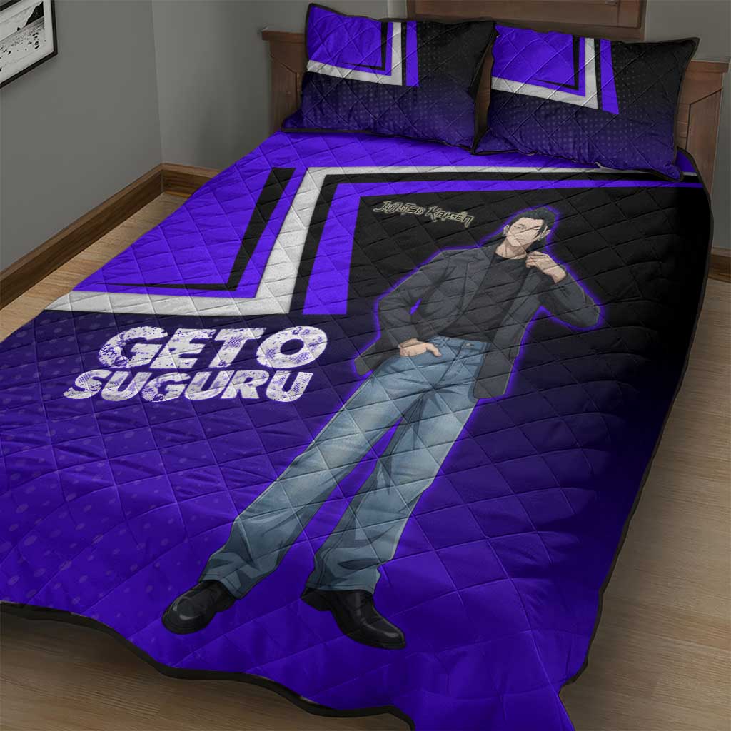 Geto Suguru Quilt Bed Set Jujutsu Kaisen Casual Suit Look