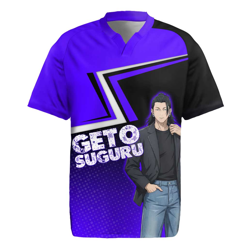 Geto Suguru Rugby Jersey Jujutsu Kaisen Casual Suit Look