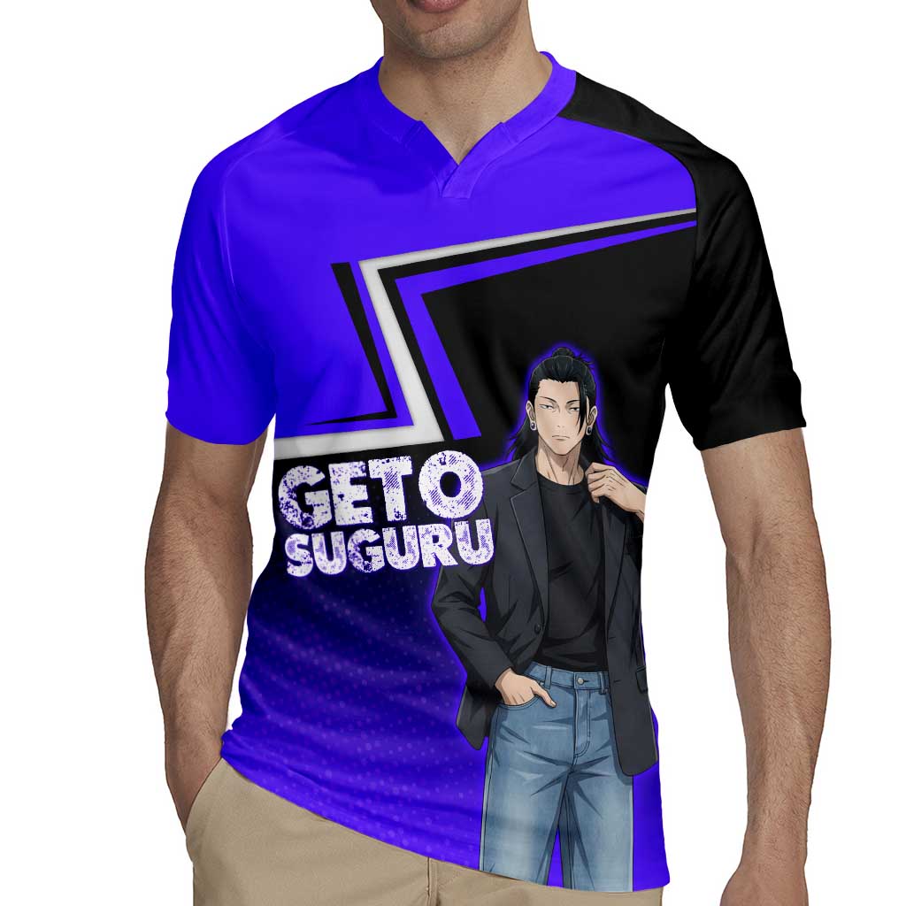 Geto Suguru Rugby Jersey Jujutsu Kaisen Casual Suit Look
