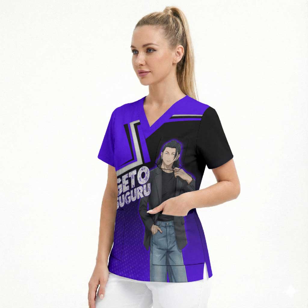Geto Suguru Scrub Top Jujutsu Kaisen Casual Suit Look