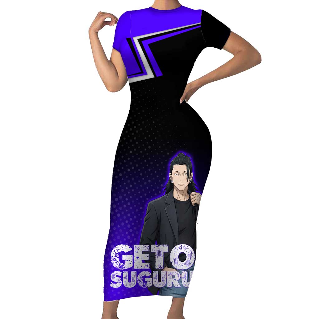 Geto Suguru Short Sleeve Bodycon Dress Jujutsu Kaisen Casual Suit Look