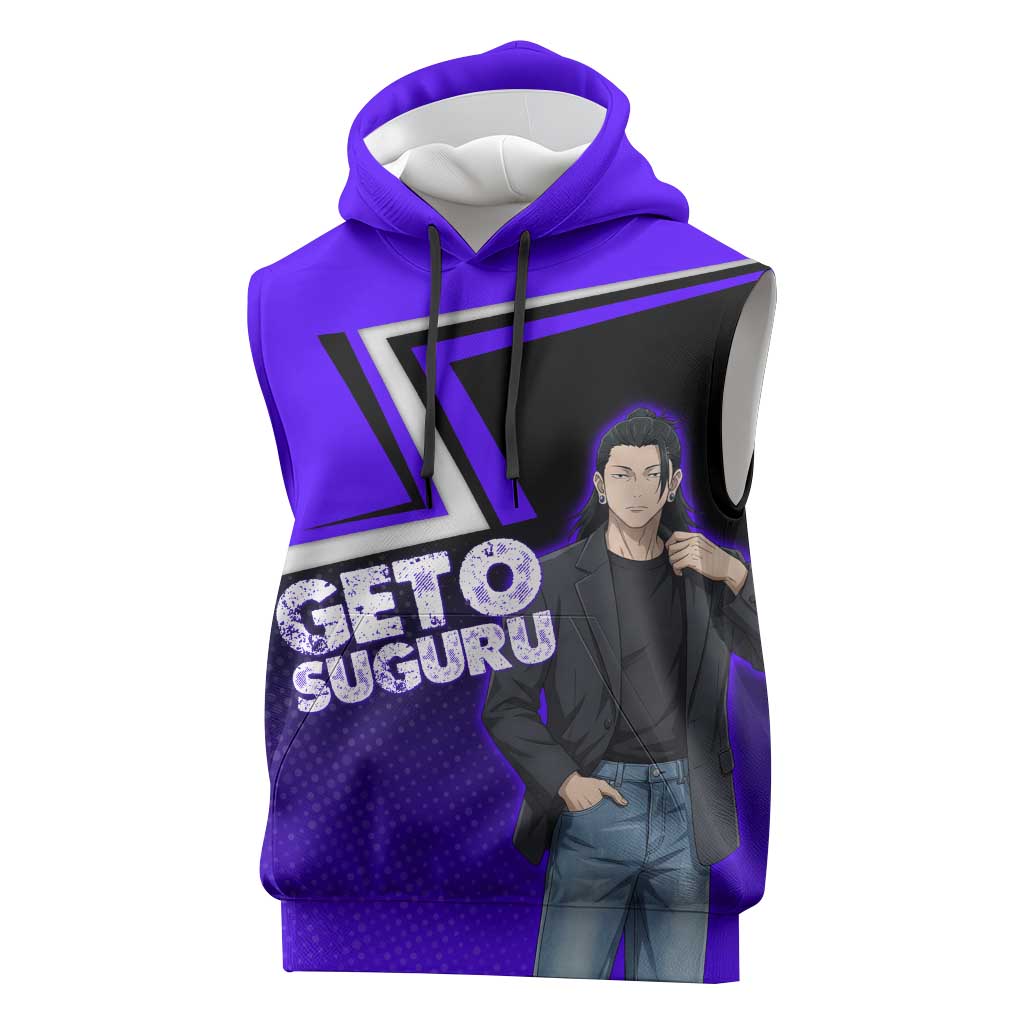 Geto Suguru Sleeveless Hoodie Jujutsu Kaisen Casual Suit Look