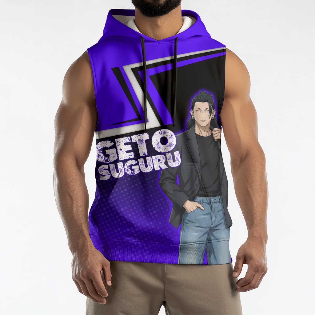 Geto Suguru Sleeveless Hoodie Jujutsu Kaisen Casual Suit Look