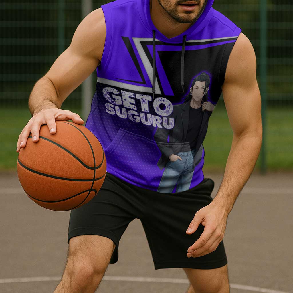 Geto Suguru Sleeveless Hoodie Jujutsu Kaisen Casual Suit Look