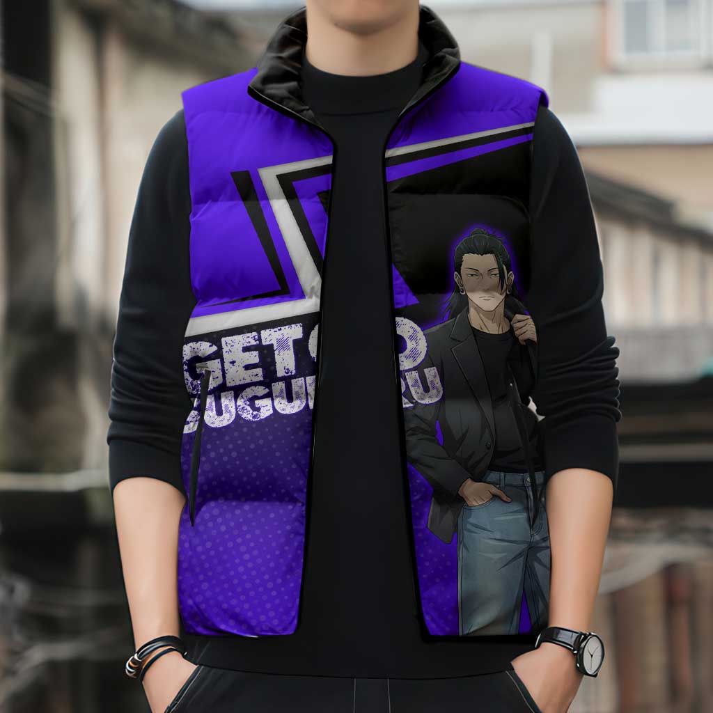 Geto Suguru Sleeveless Puffer Jacket Jujutsu Kaisen Casual Suit Look