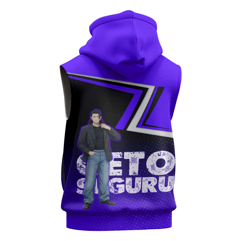 Geto Suguru Sleeveless Zip Hoodie Jujutsu Kaisen Casual Suit Look