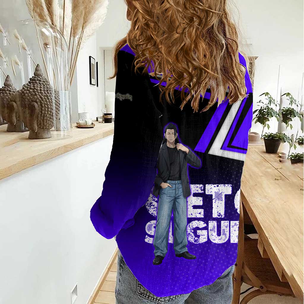 Geto Suguru Women Casual Shirt Jujutsu Kaisen Casual Suit Look