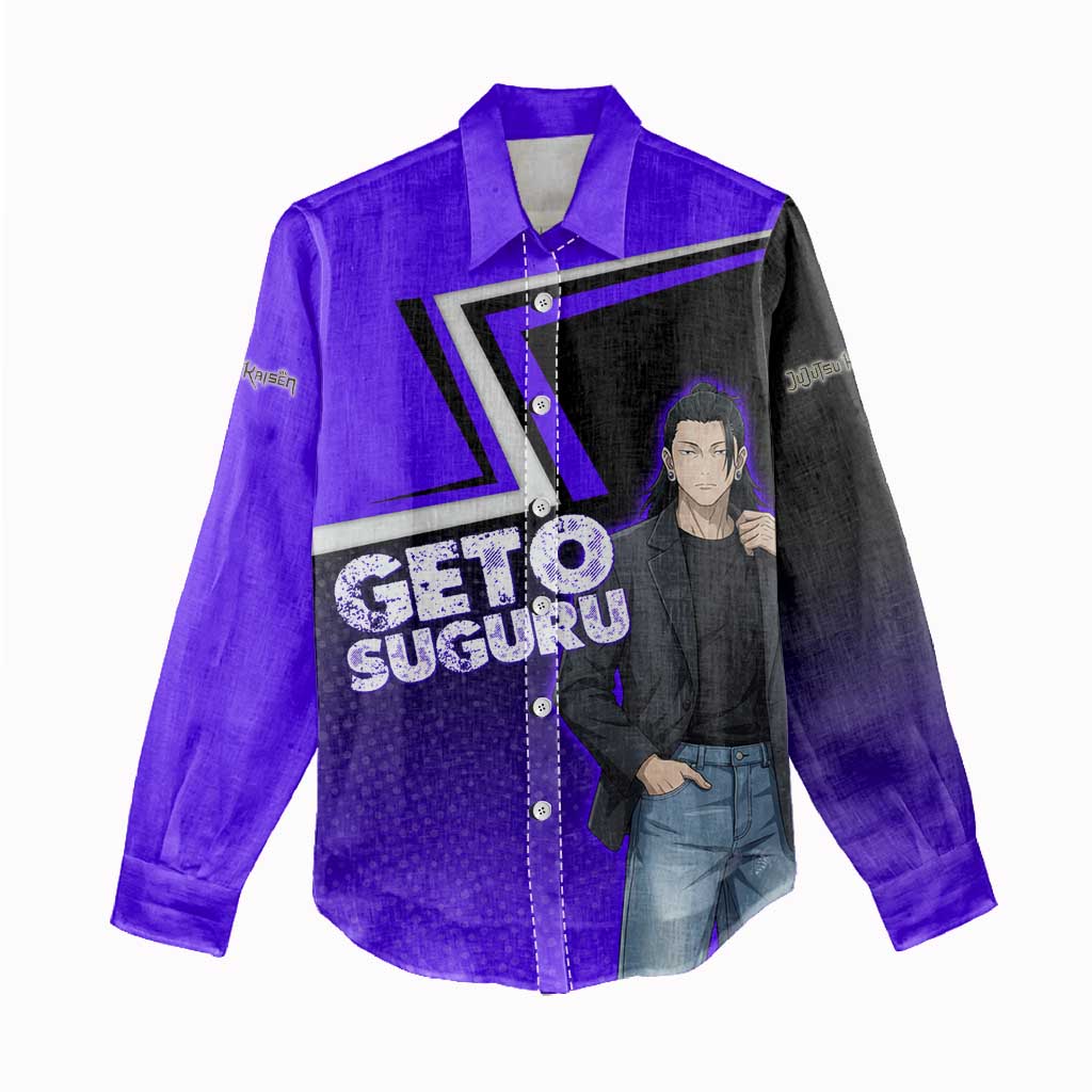 Geto Suguru Women Casual Shirt Jujutsu Kaisen Casual Suit Look