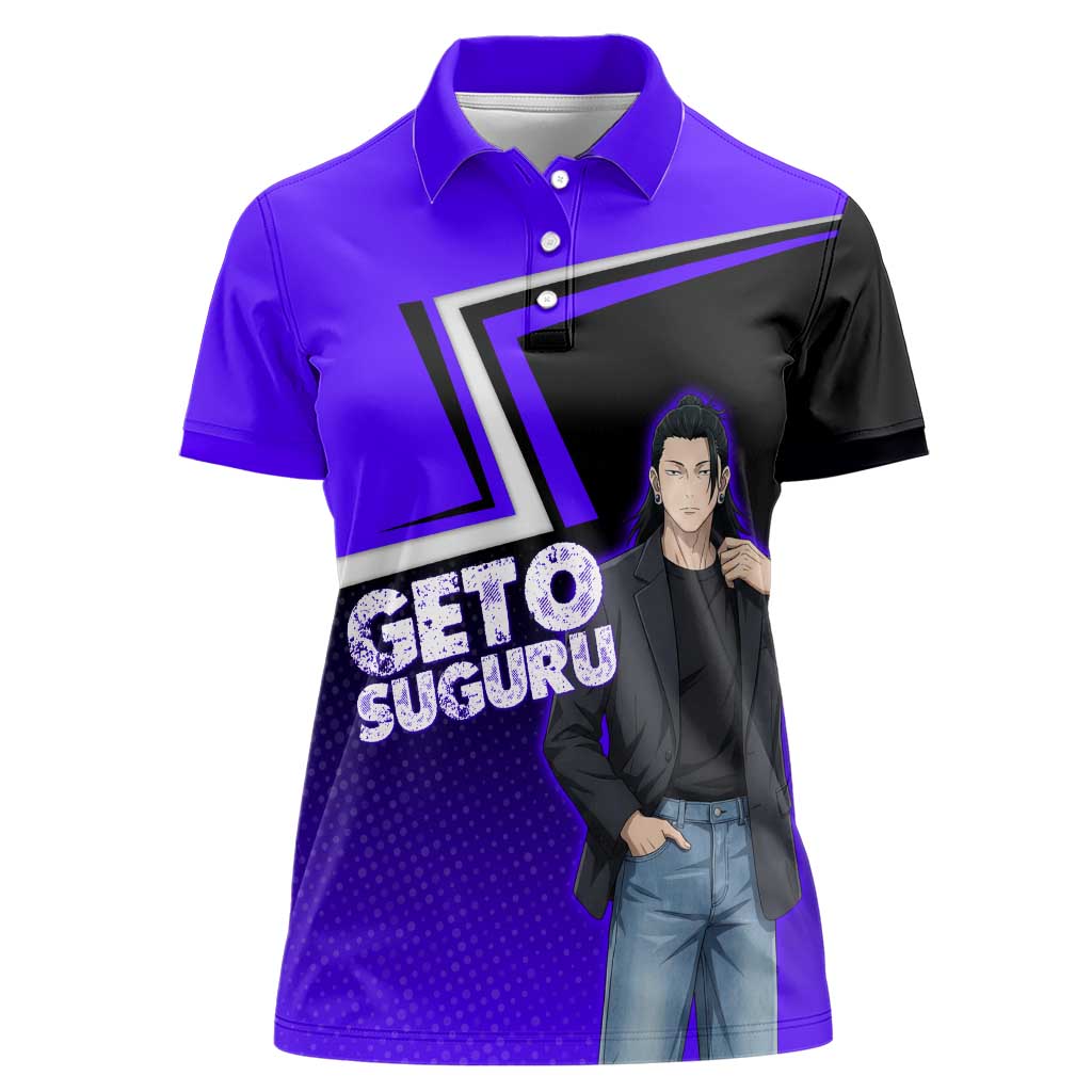 Geto Suguru Women Polo Shirt Jujutsu Kaisen Casual Suit Look