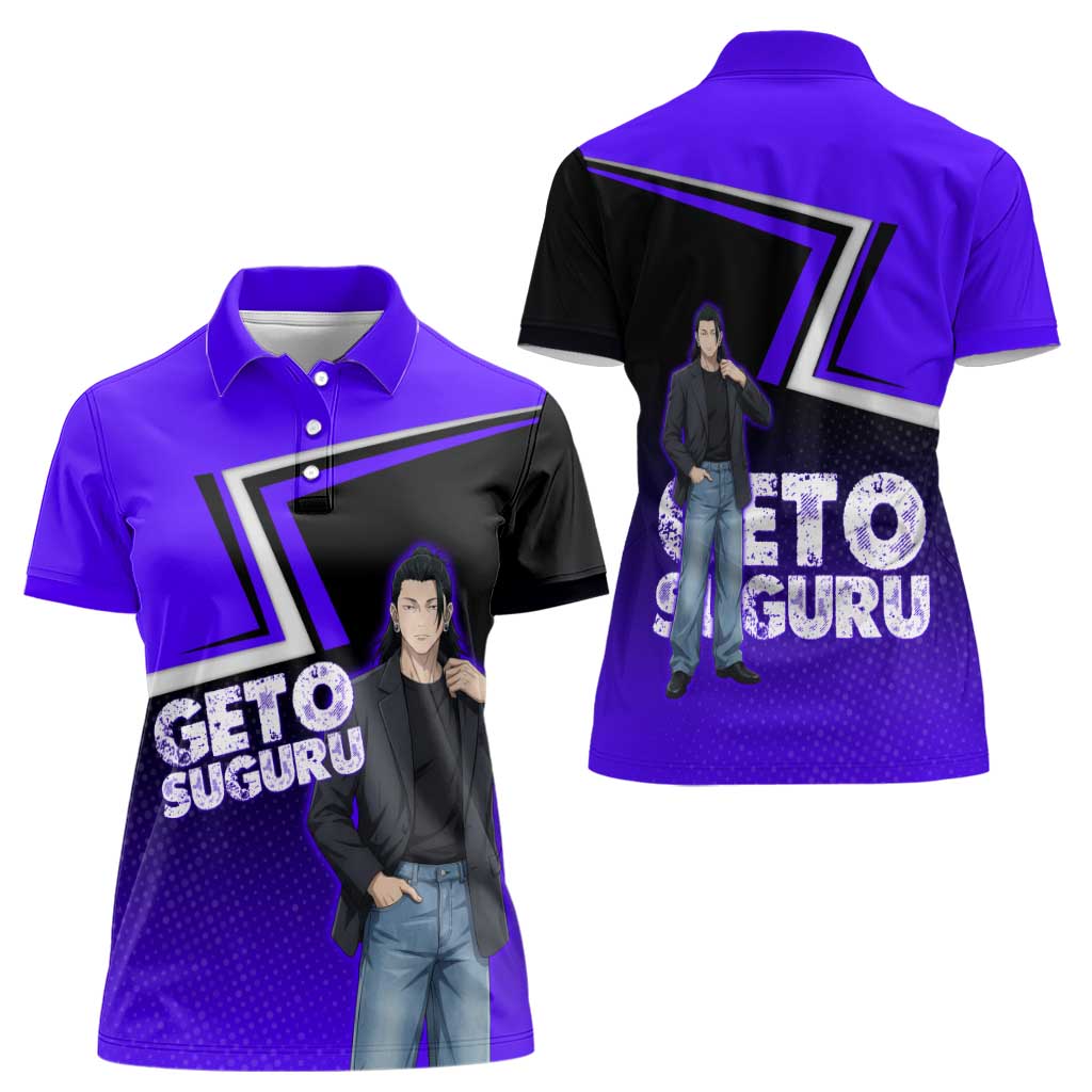 Geto Suguru Women Polo Shirt Jujutsu Kaisen Casual Suit Look