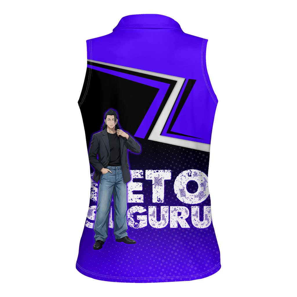 Geto Suguru Women Sleeveless Polo Shirt Jujutsu Kaisen Casual Suit Look