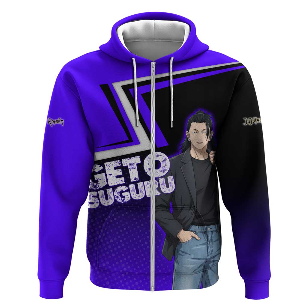 Geto Suguru Zip Hoodie Jujutsu Kaisen Casual Suit Look