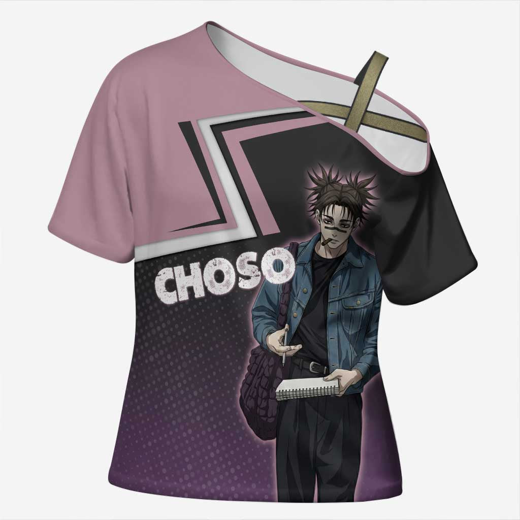 Choso Cross Shoulder Shirt Jujutsu Kaisen Street Artist Aesthetic