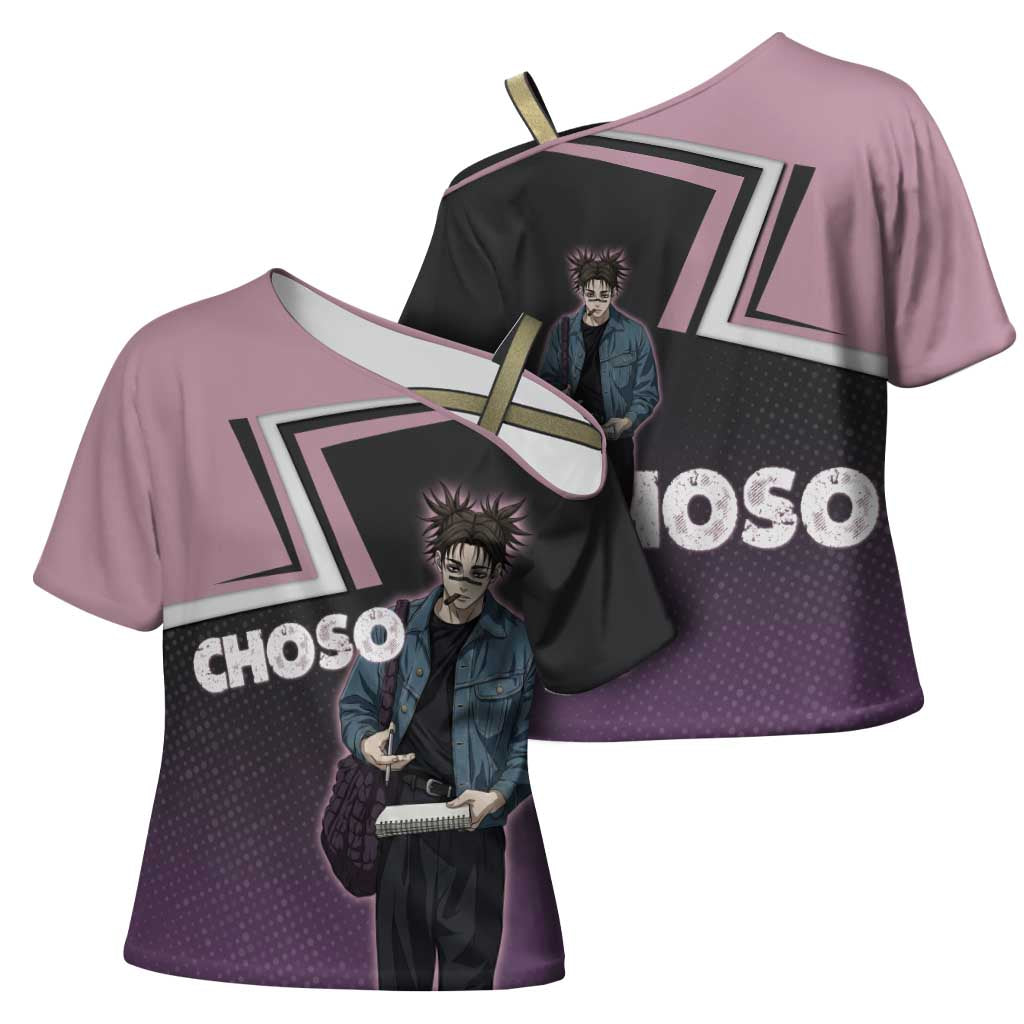 Choso Cross Shoulder Shirt Jujutsu Kaisen Street Artist Aesthetic