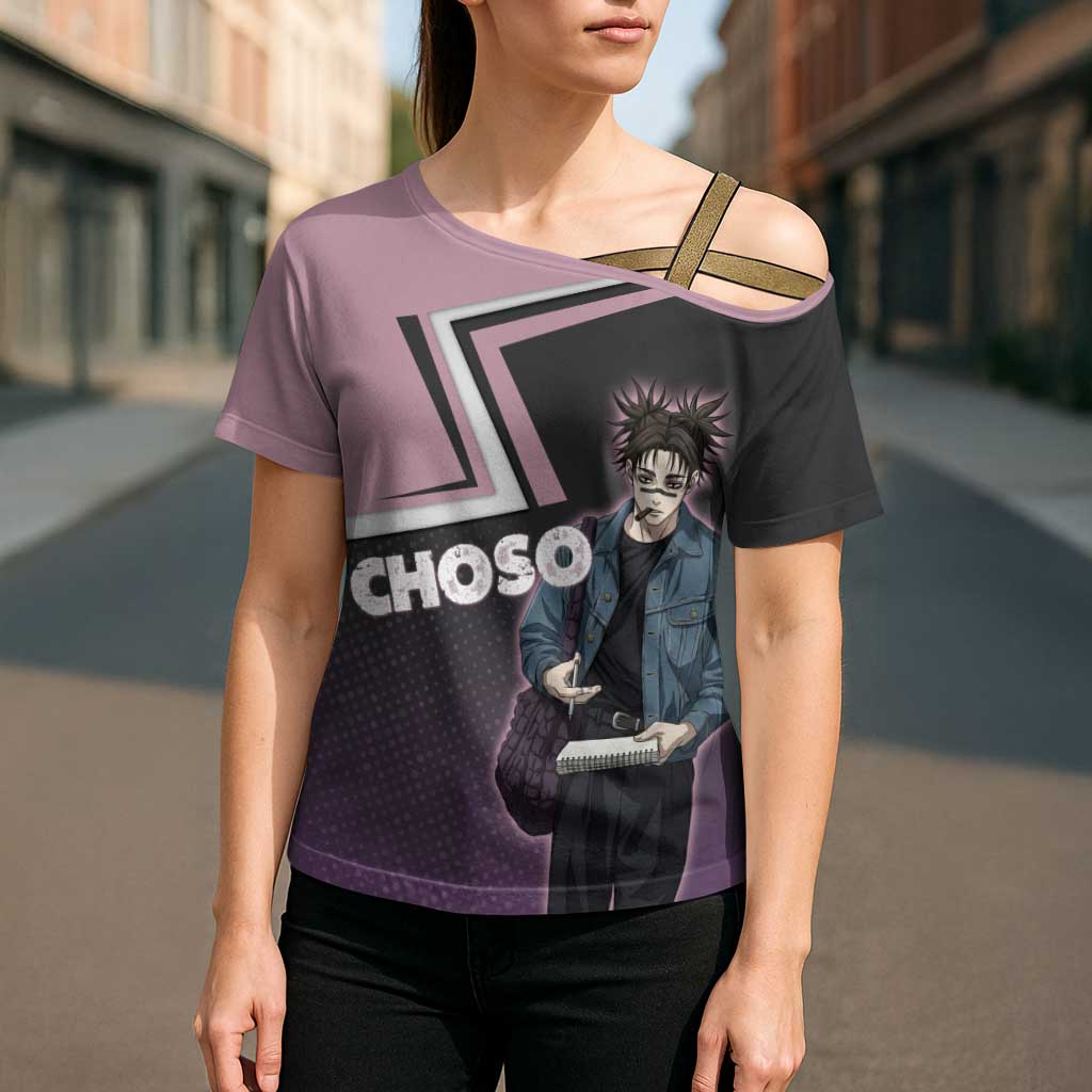 Choso Cross Shoulder Shirt Jujutsu Kaisen Street Artist Aesthetic