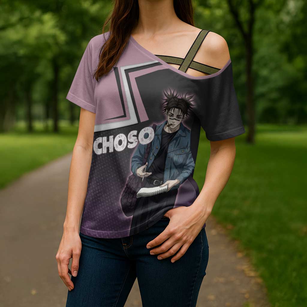Choso Cross Shoulder Shirt Jujutsu Kaisen Street Artist Aesthetic