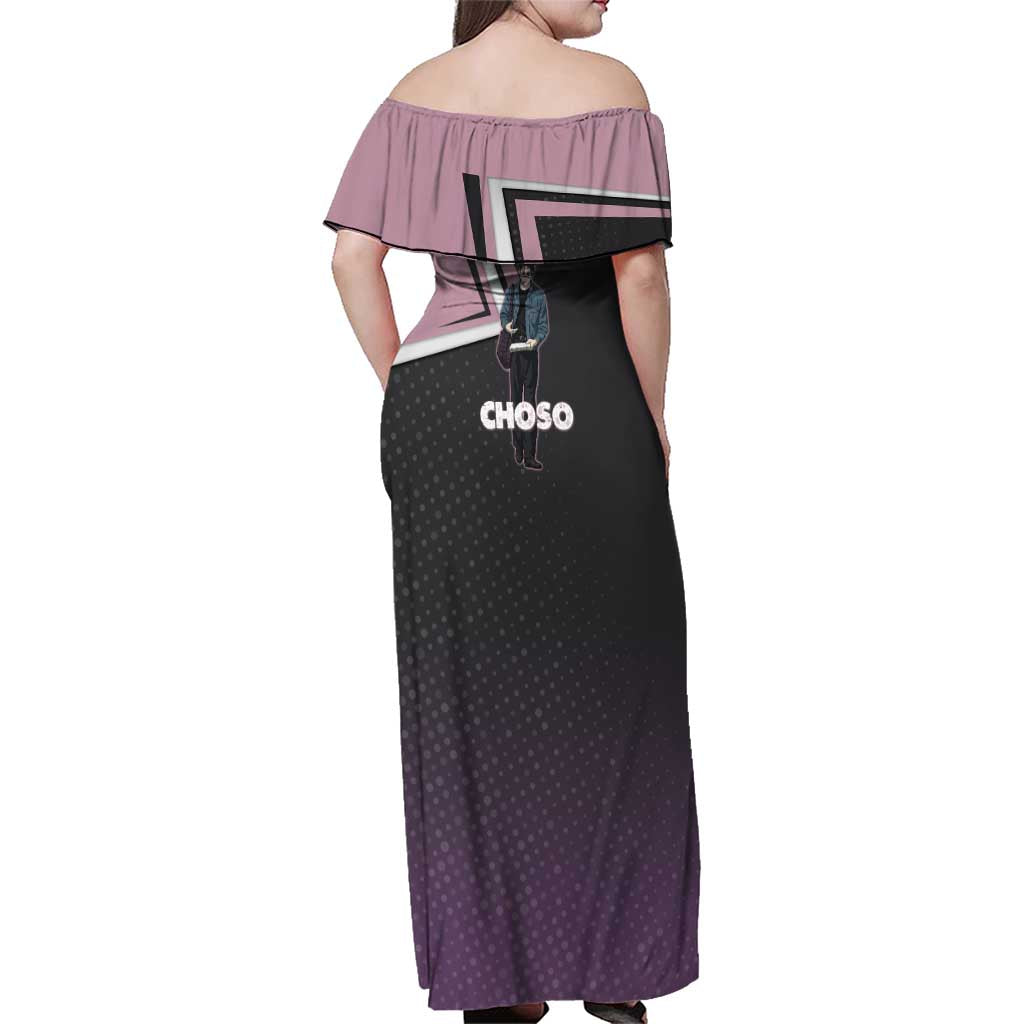 Choso Family Matching Off Shoulder Maxi Dress and Hawaiian Shirt Jujutsu Kaisen Street Artist Aesthetic