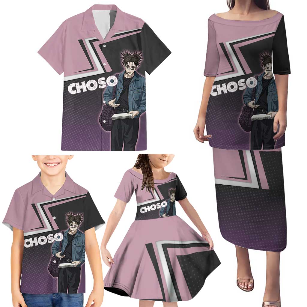 Choso Family Matching Puletasi and Hawaiian Shirt Jujutsu Kaisen Street Artist Aesthetic