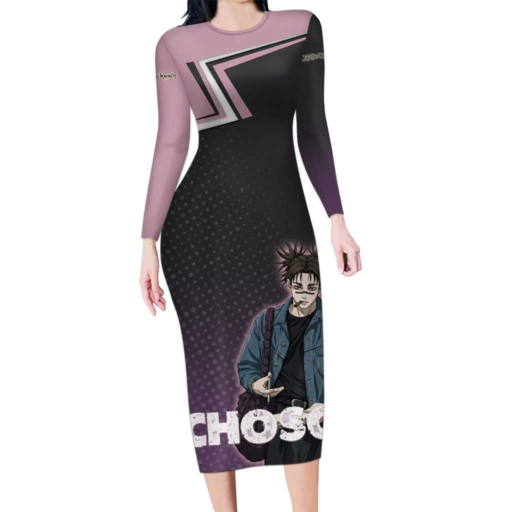 Choso Long Sleeve Bodycon Dress Jujutsu Kaisen Street Artist Aesthetic