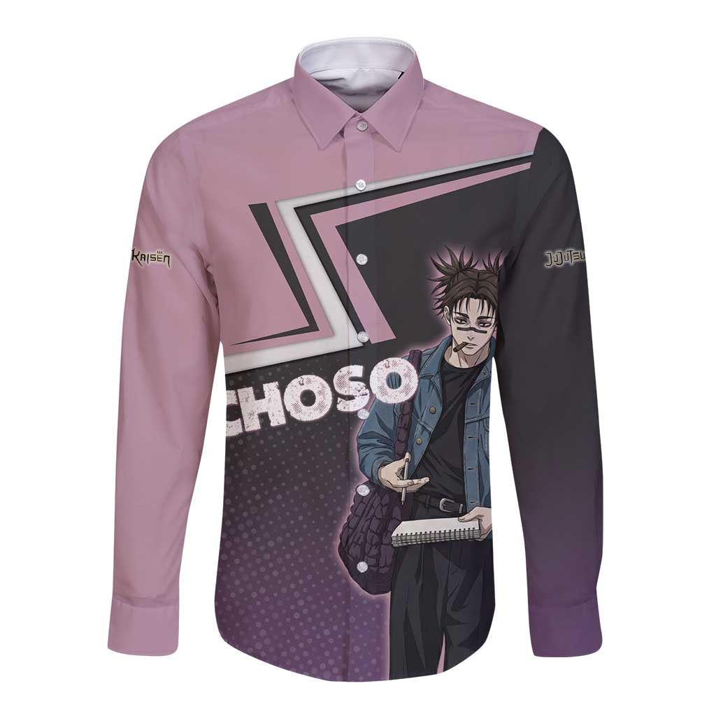 Choso Long Sleeve Button Shirt Jujutsu Kaisen Street Artist Aesthetic
