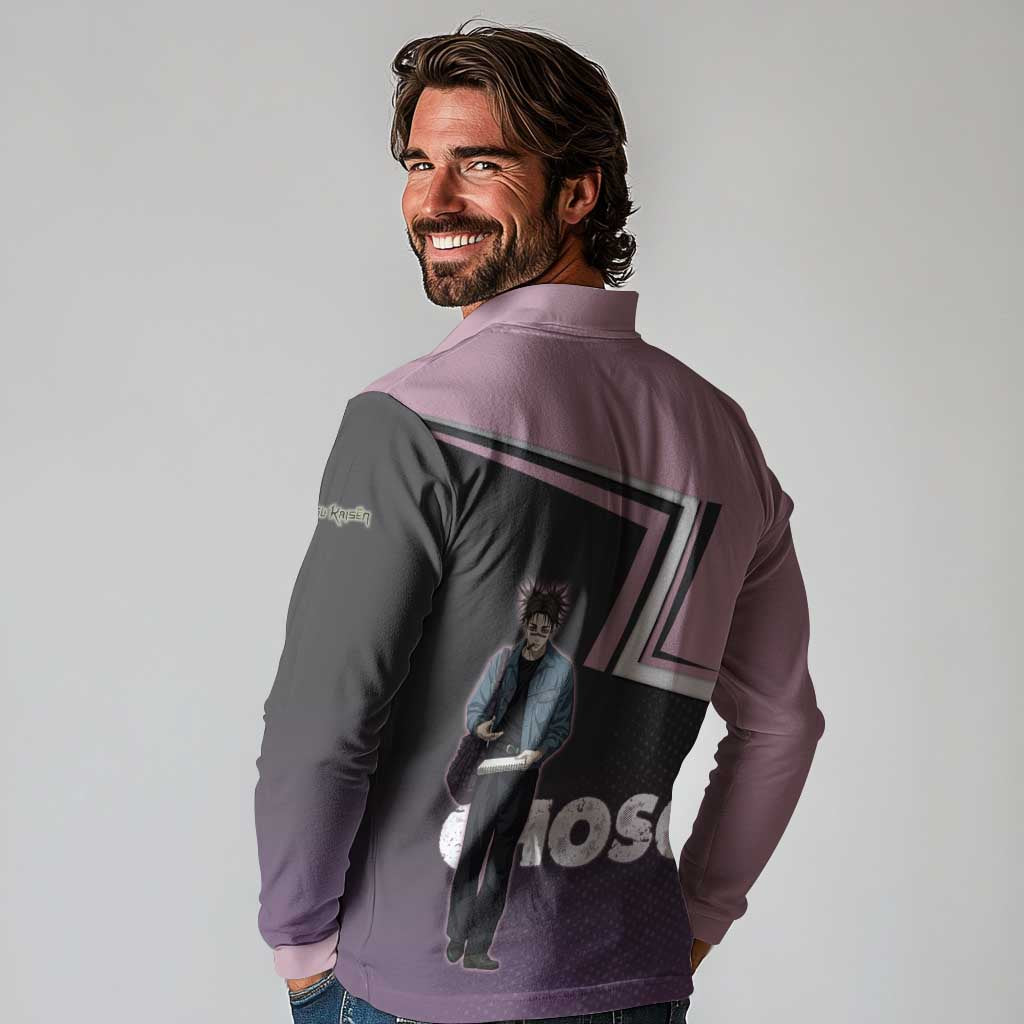 Choso Long Sleeve Polo Shirt Jujutsu Kaisen Street Artist Aesthetic