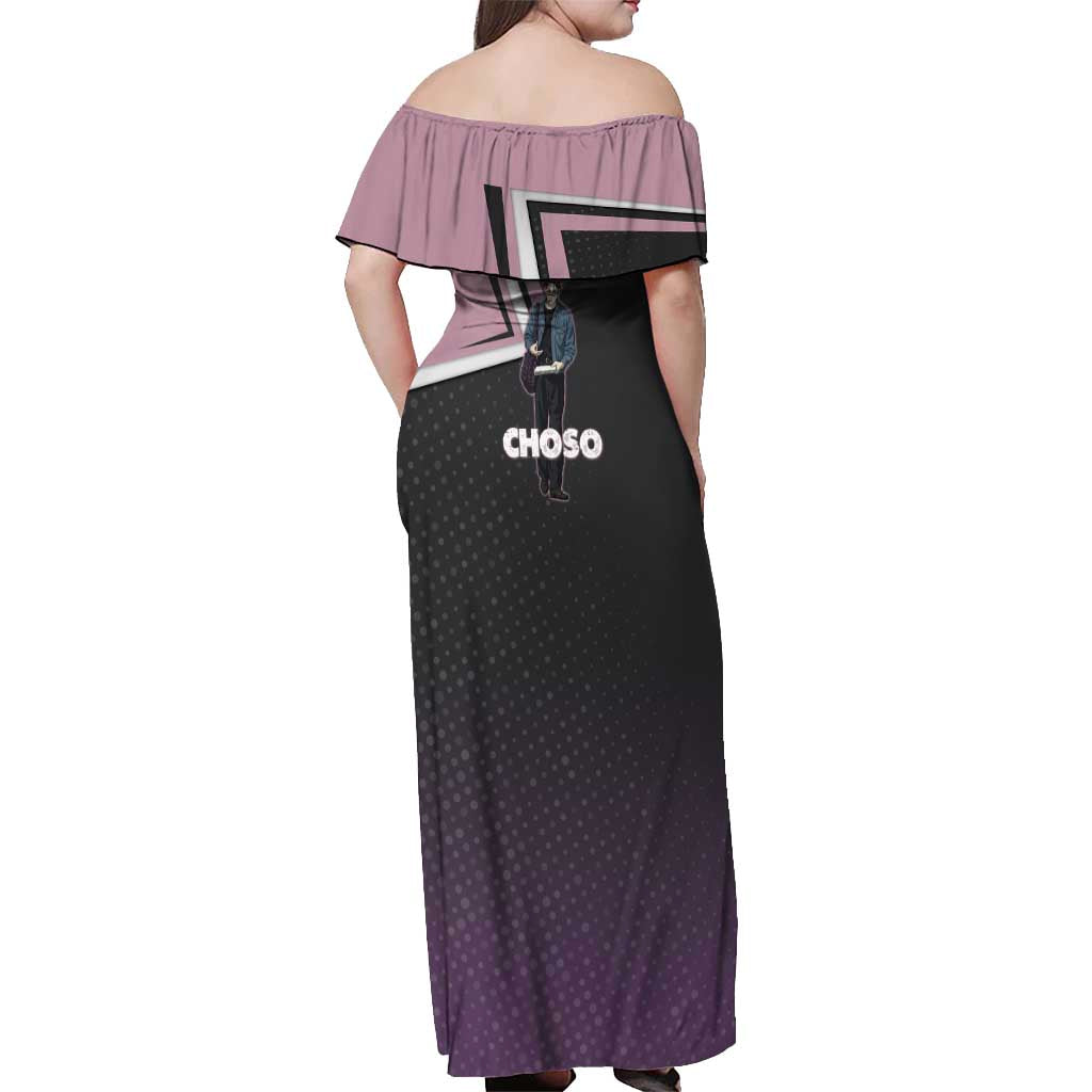 Choso Off Shoulder Maxi Dress Jujutsu Kaisen Street Artist Aesthetic