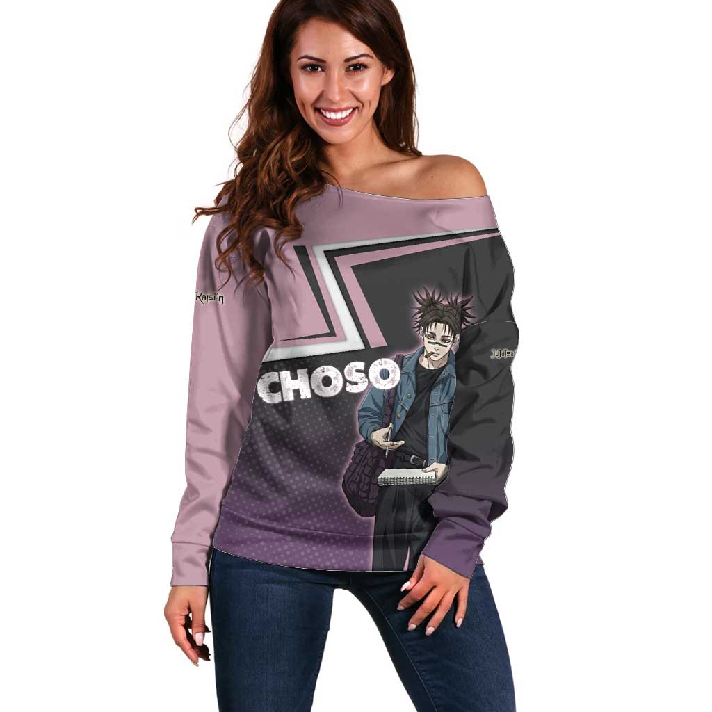 Choso Off Shoulder Sweater Jujutsu Kaisen Street Artist Aesthetic