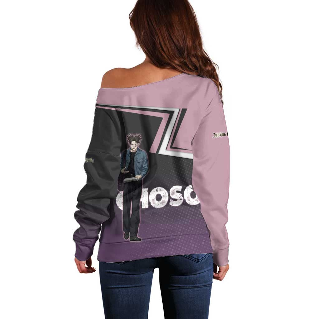 Choso Off Shoulder Sweater Jujutsu Kaisen Street Artist Aesthetic